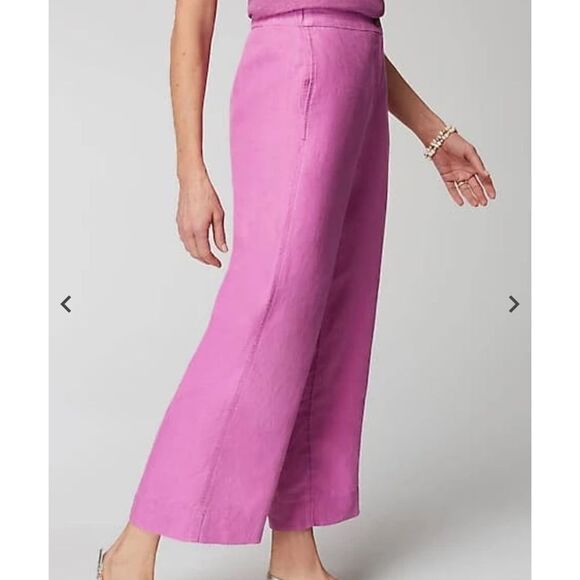 J. Jill Easy Linen Wide-Leg Crops Wild Orchid XL NWT IN PACKAGE - Picture 3 of 9